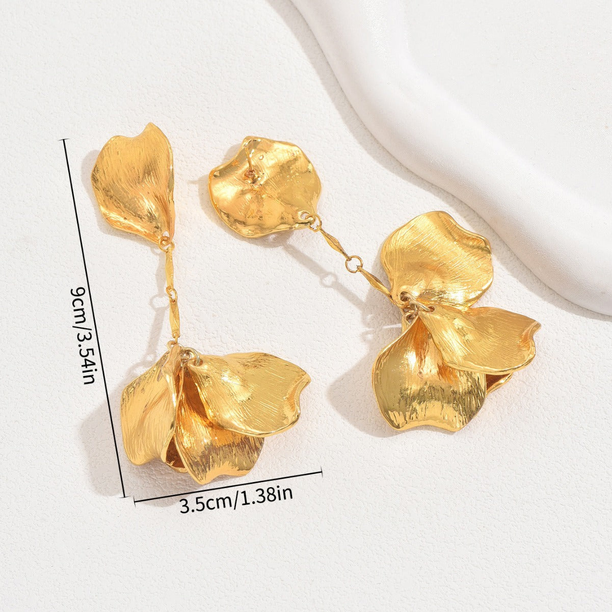 Women's Long High-grade Ginkgo Leaf Design Eardrops Earrings