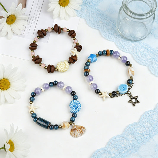 Ocean Ceramic Summer Travel With High Sense Niche Beaded Bracelet