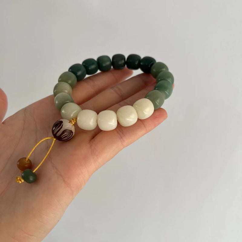 Beads Lotus Weathering Green Phantom Quartz Bracelets