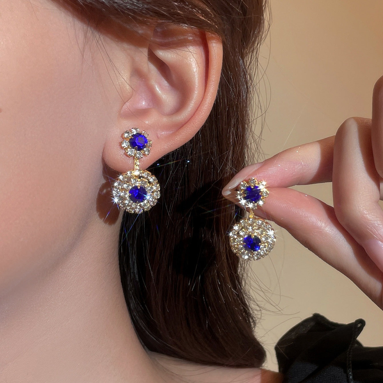 Rhinestone Snowflake Affordable Luxury Style Fashion Earrings