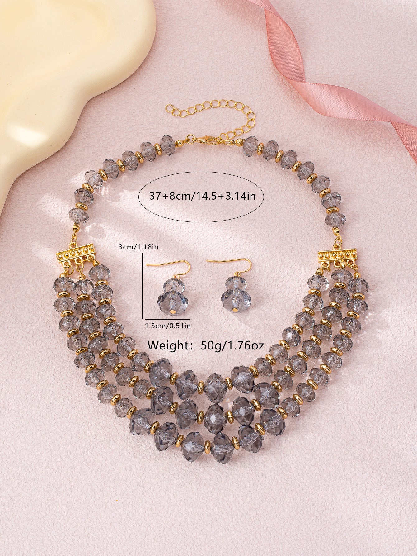 Women's Crystal Suite Retro Affordable Luxury Fashion Earrings