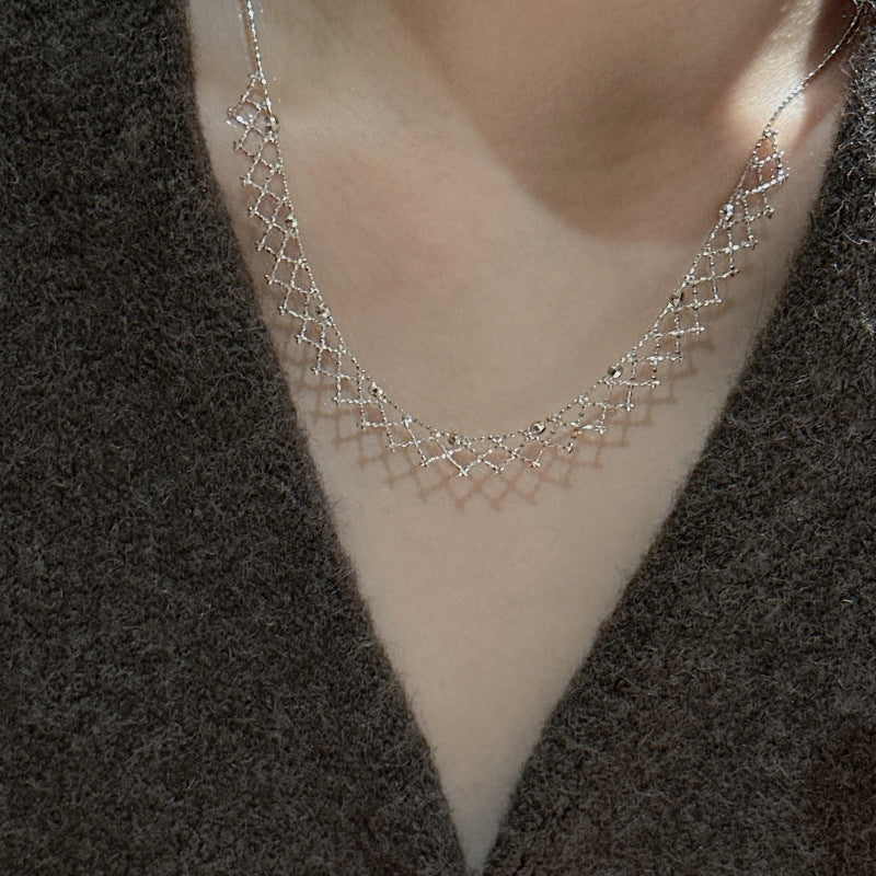 Sterling Sier Italian Craft Lace Design Necklaces