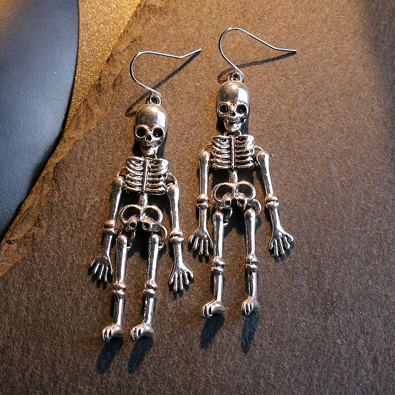 Women's & Men's Halloween Skull Bone Exaggerated Nightclub Punk Earrings