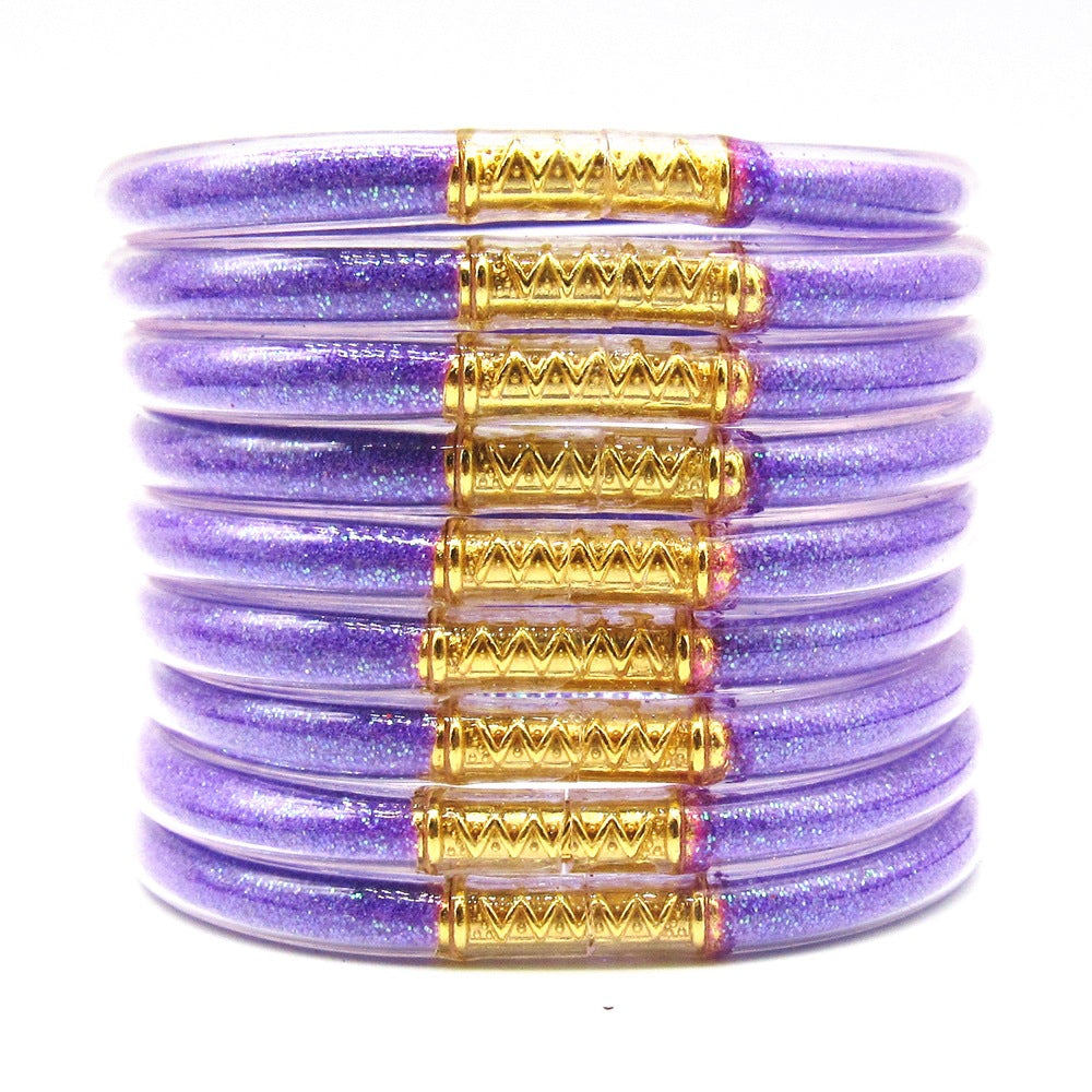 Women's Powder Combination Of Three Shiny Candy Color Bracelet