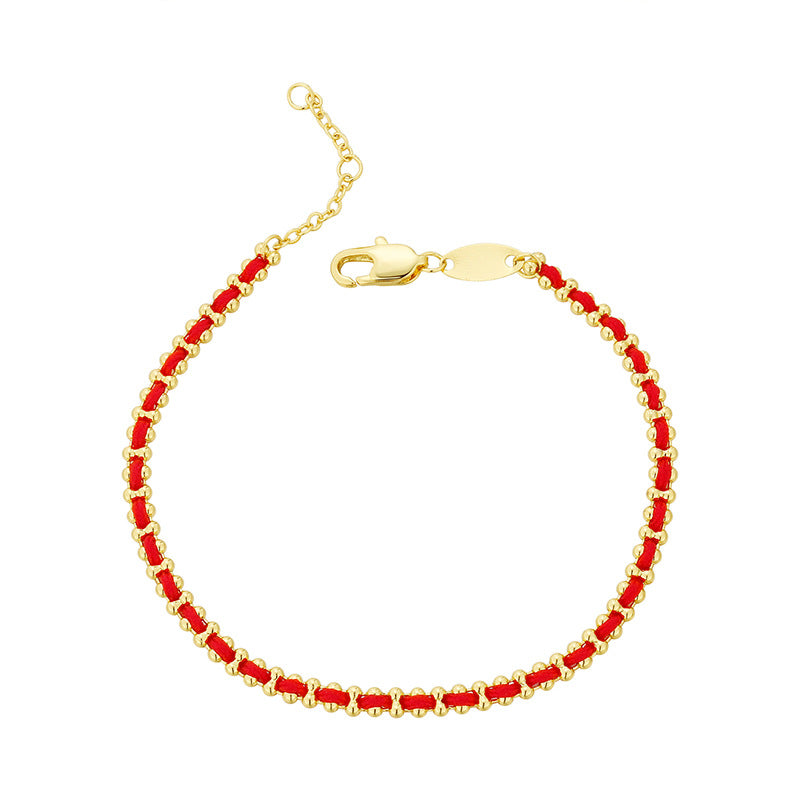 Sense Retro Red Rope Graceful Fashionable Popular Niche Bracelets