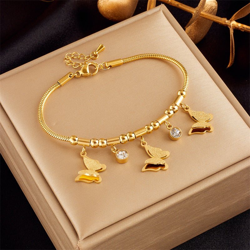 Design Light Luxury Temperament Gold-plated Butterfly Bracelets