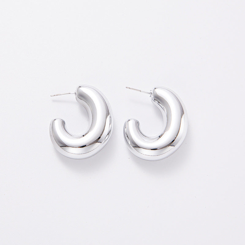 Shaped Electroplated Simple Acrylic Personalized Ear Earrings