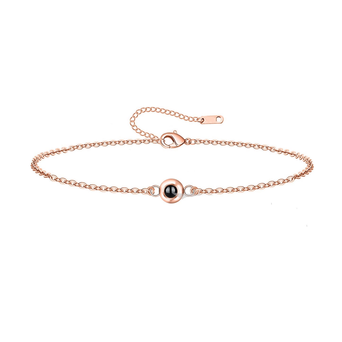 Women's & Men's Round Couple Projection One Pair Languages Bracelet