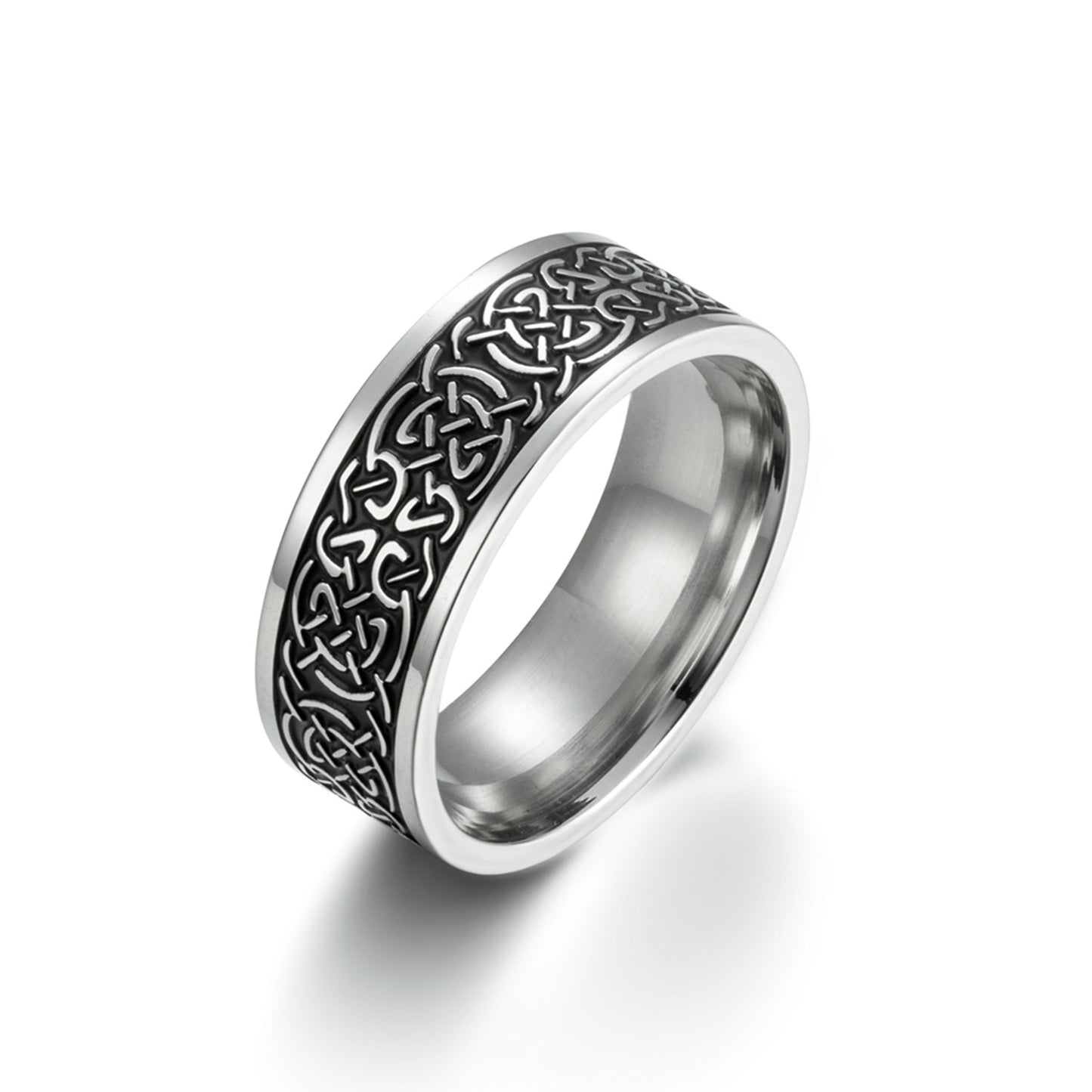 Men's Trade Viking Pattern Retro Domineering Titanium Rings