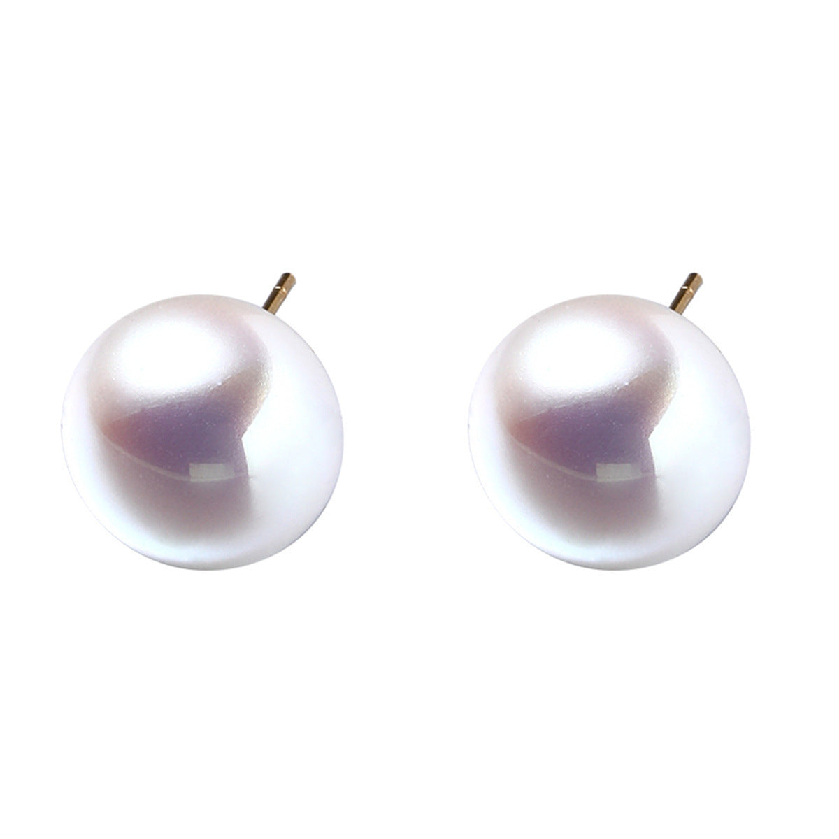 Retro Steamed Bread Pearl Light Luxury Earrings