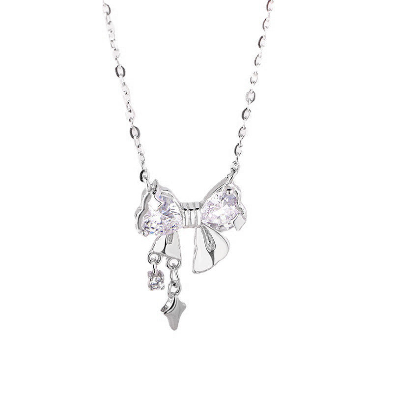 Bow Female Fashion Gentle Elegant Rhinestone Necklaces