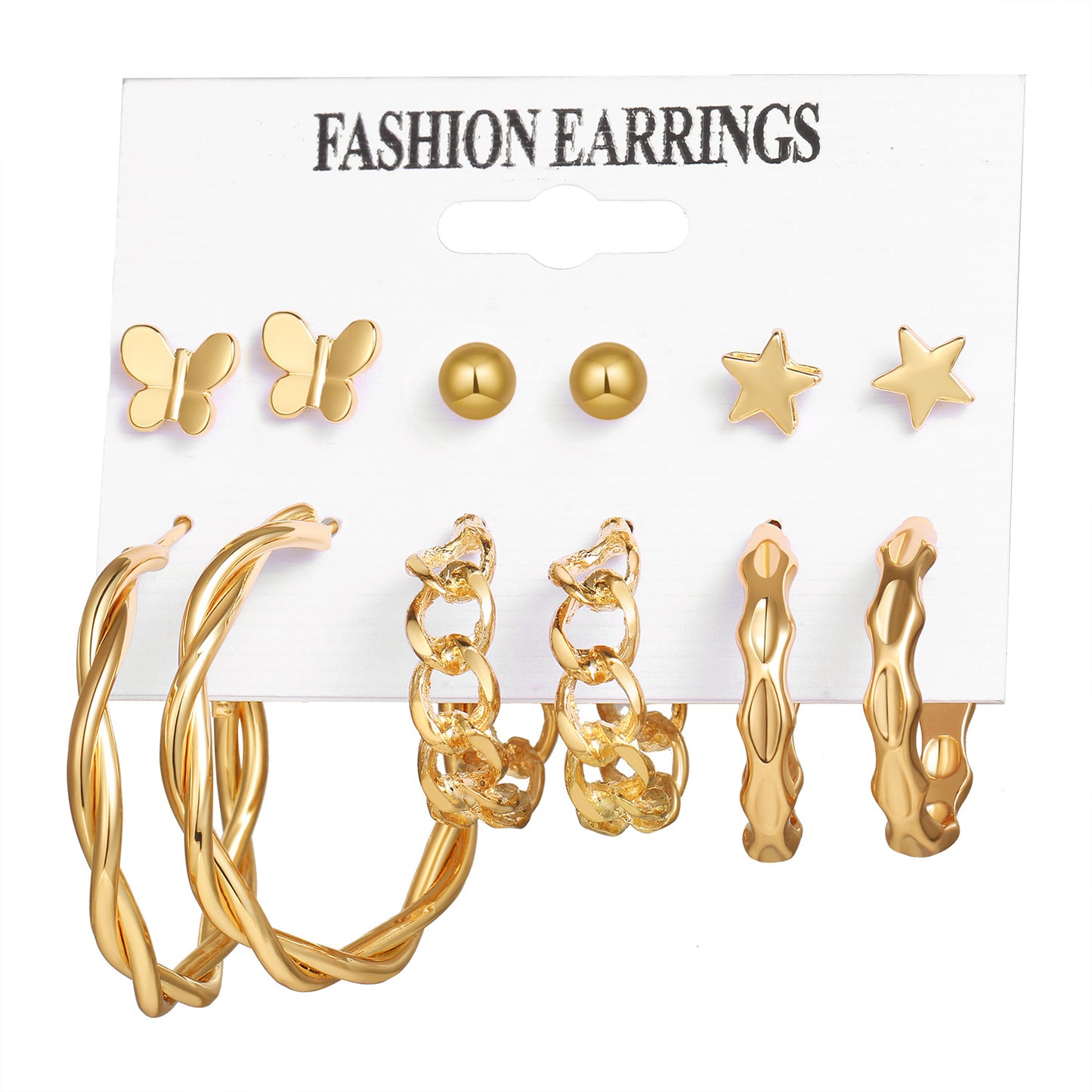 Tassel Butterfly Card Retro Simple Advanced Pearl-studded Pairs Earrings