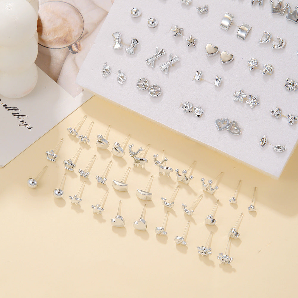 Fresh Pair Petite Female Creative Flower Stud Earrings