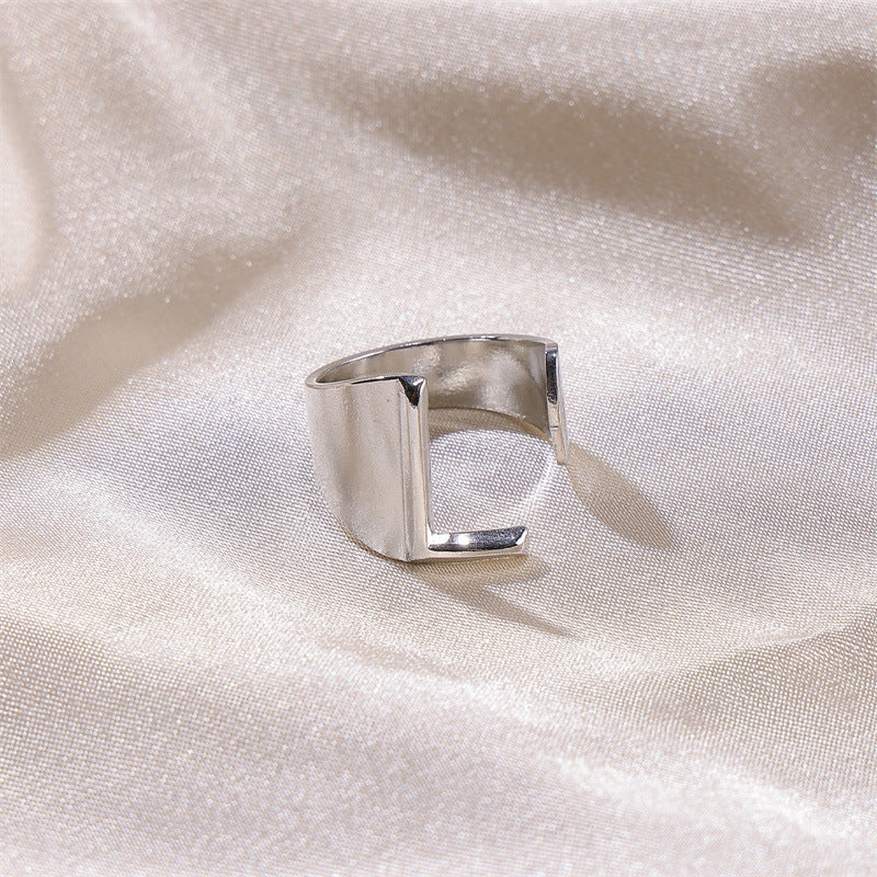 Letters Female Style Fashion Knuckle Personality Vintage Stainless Rings