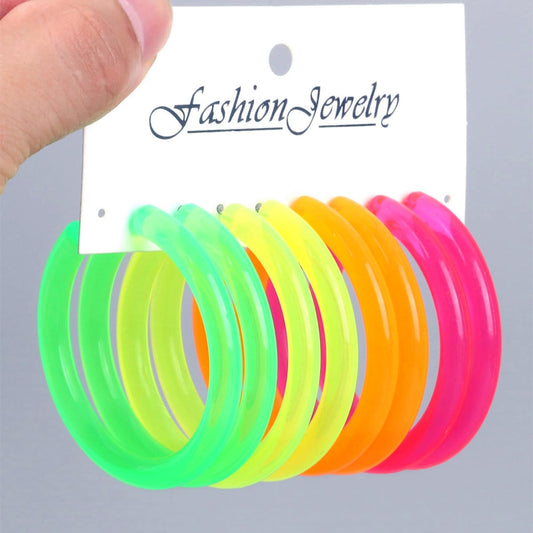 Color Type Eardrop Colored Series Acrylic Earrings