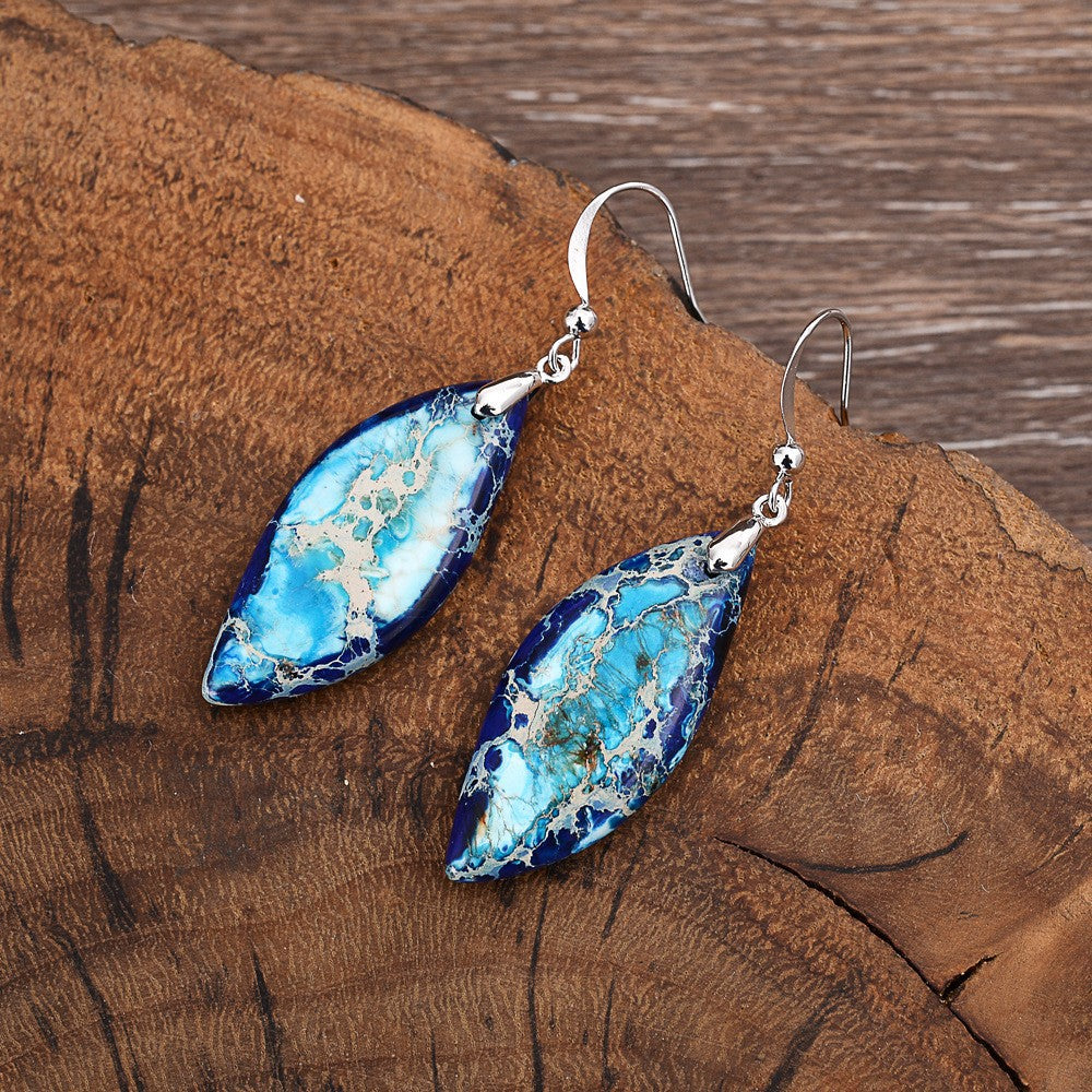 Emperor Stone Water Drop Female Temperament Earrings