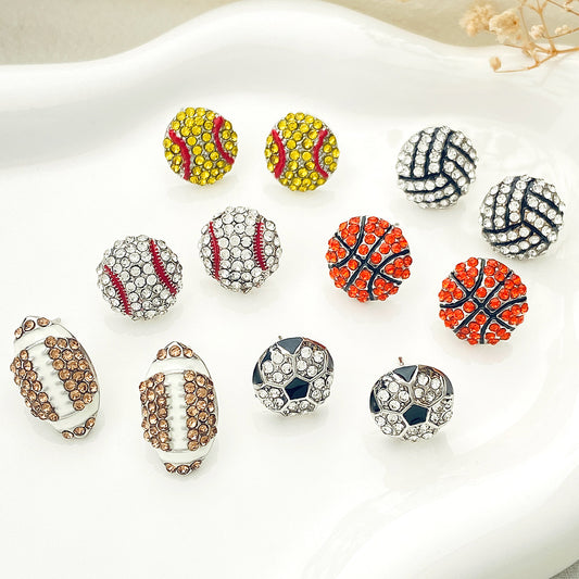 Women's & Men's Diamond Ball Competitive Style Creative Design Earrings