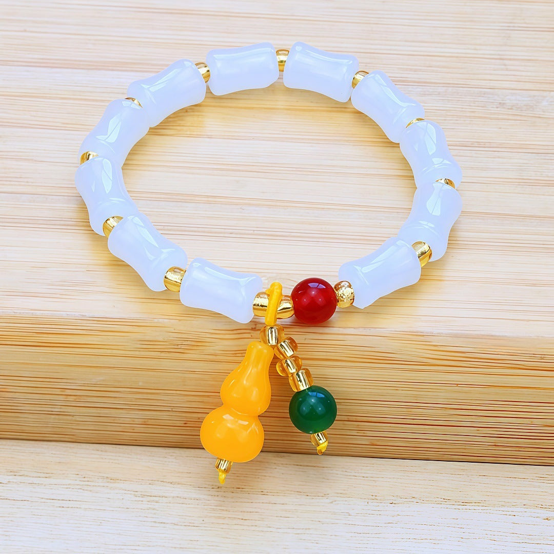 Running Rivers Lakes Live Imitation Obsidian Gilt Six Words Mantra Bracelet