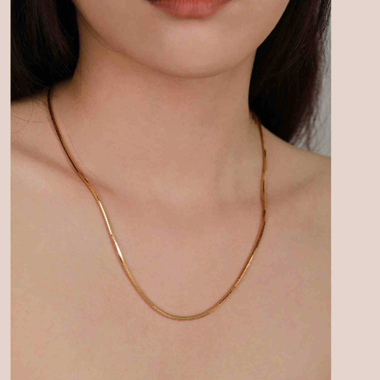 Fashion Square Snake Bones Chain Soft Curve Necklaces