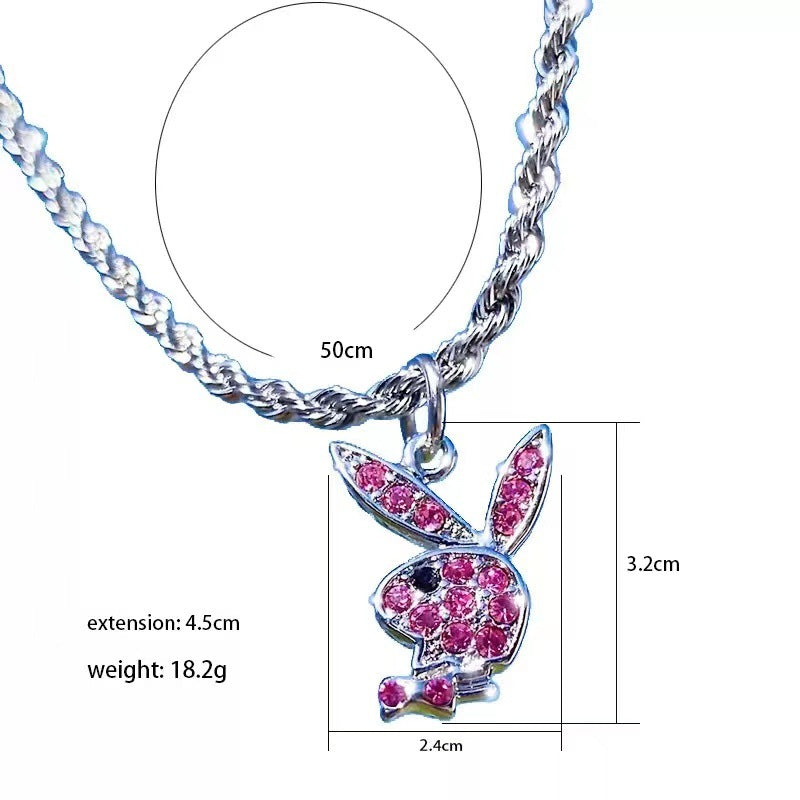 Steel Rabbit Hip Hop Fashion Personality Necklaces