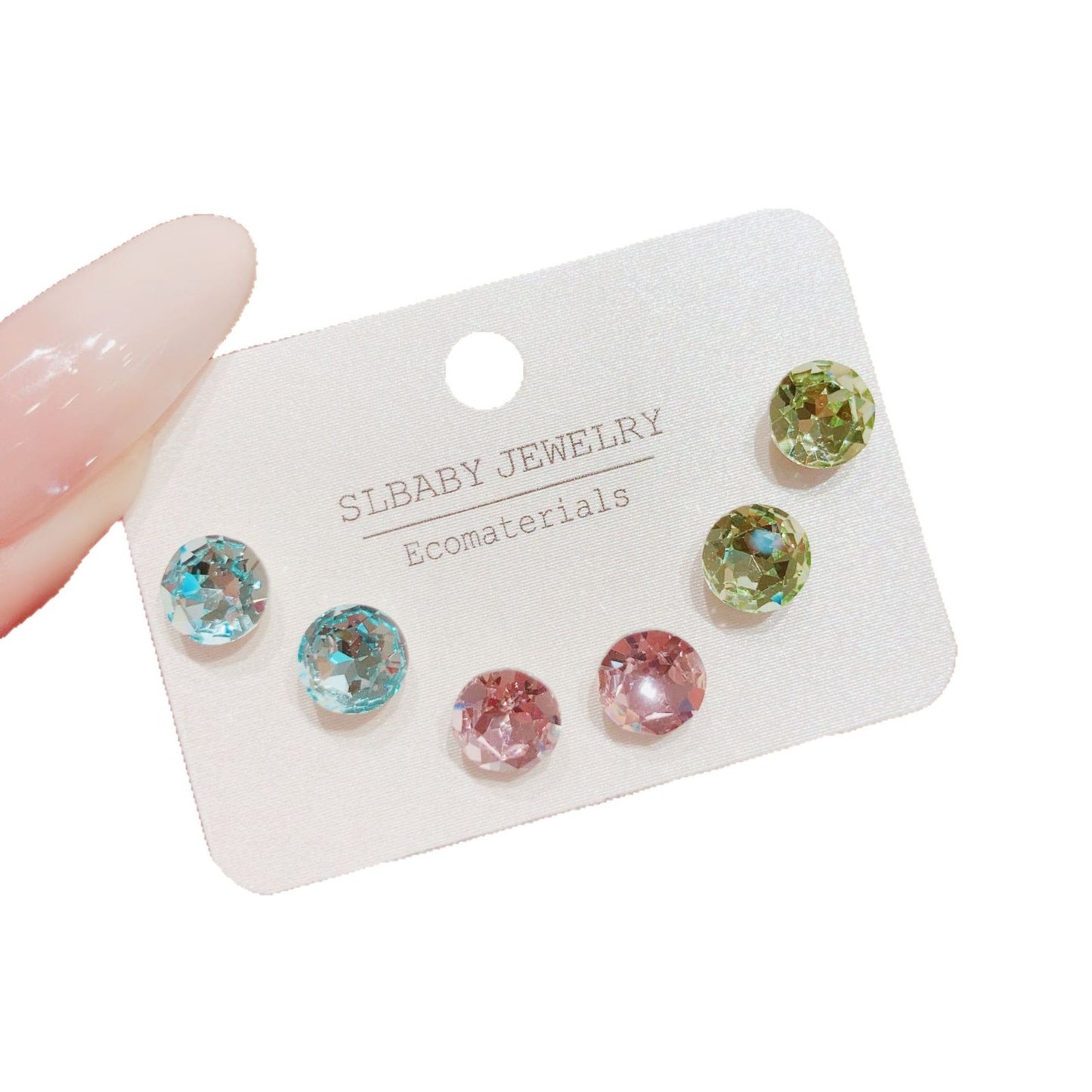 Women's Cool Geometric High-grade Minority Simple Color Stud Earrings