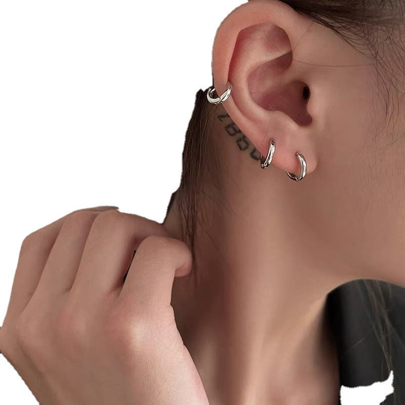 Sleep Glossy Ear Female Clip Small Earrings