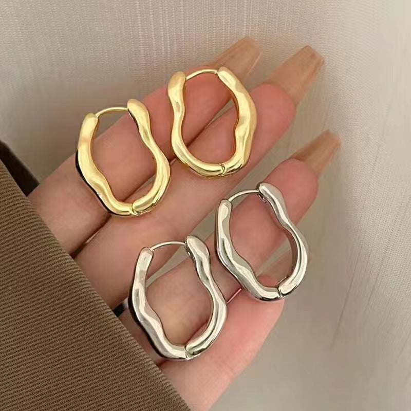 Women's Ear Clip Sier Trendy Simplicity Temperament Earrings