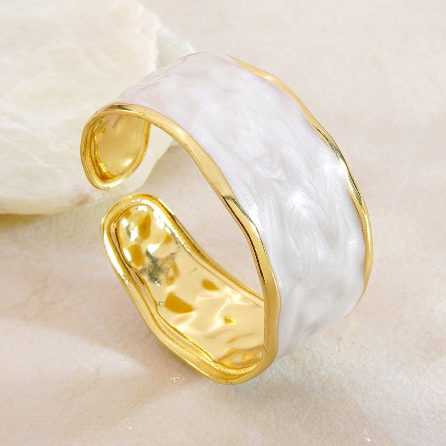 Steel Oil Dripping Cherry Special Interest Light Luxury Flowers Openings Bracelet