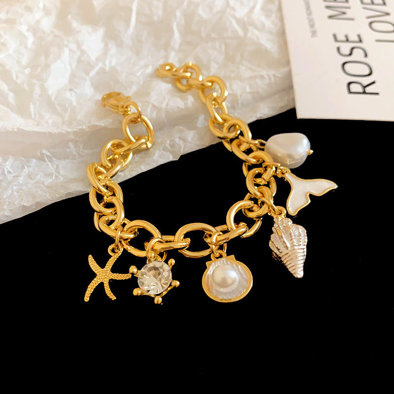 Women's Conch Fishtail Shell Ocean Chain Fashion High Bracelets