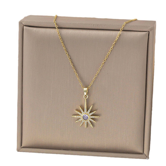 Women's No Fading Eight Awn Star Cross Element Necklaces