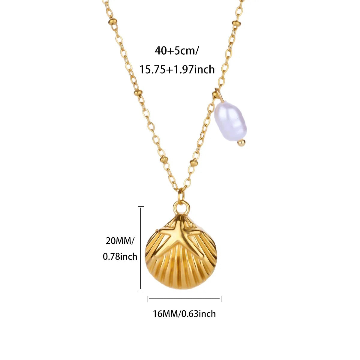 Unique Texture Simple Five-pointed Star Female Necklaces