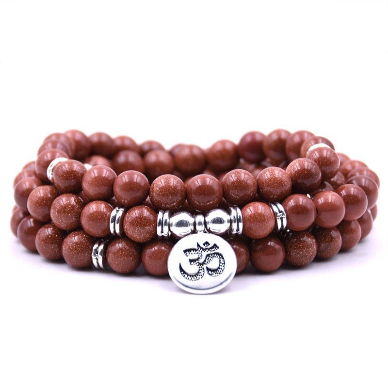 Women's Natural Stone Faith Inspirational Beads Elastic Bracelets