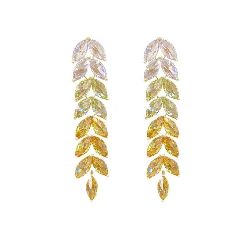 Golden Wheat Long Temperamental Tassels Trendy Earrings