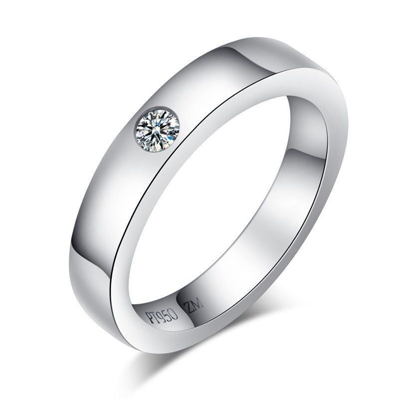 Classic Couple Wedding Diamond Adjustable Mouth Ring