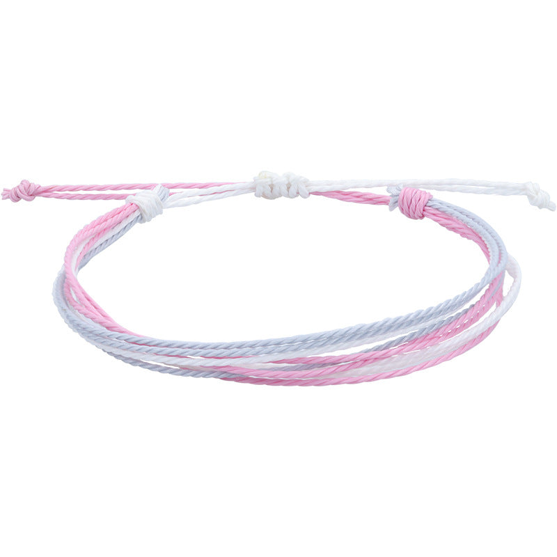 Bohemian Style Waterproof Wax Line Woven Bracelets