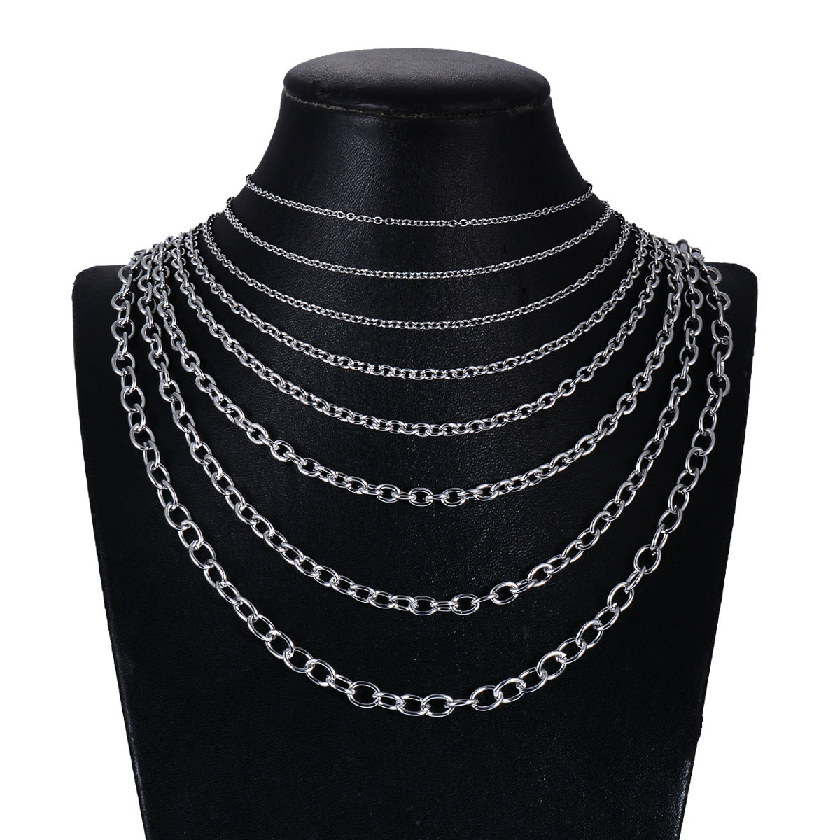 Simple Style Round Cross O-shaped Chain Necklaces