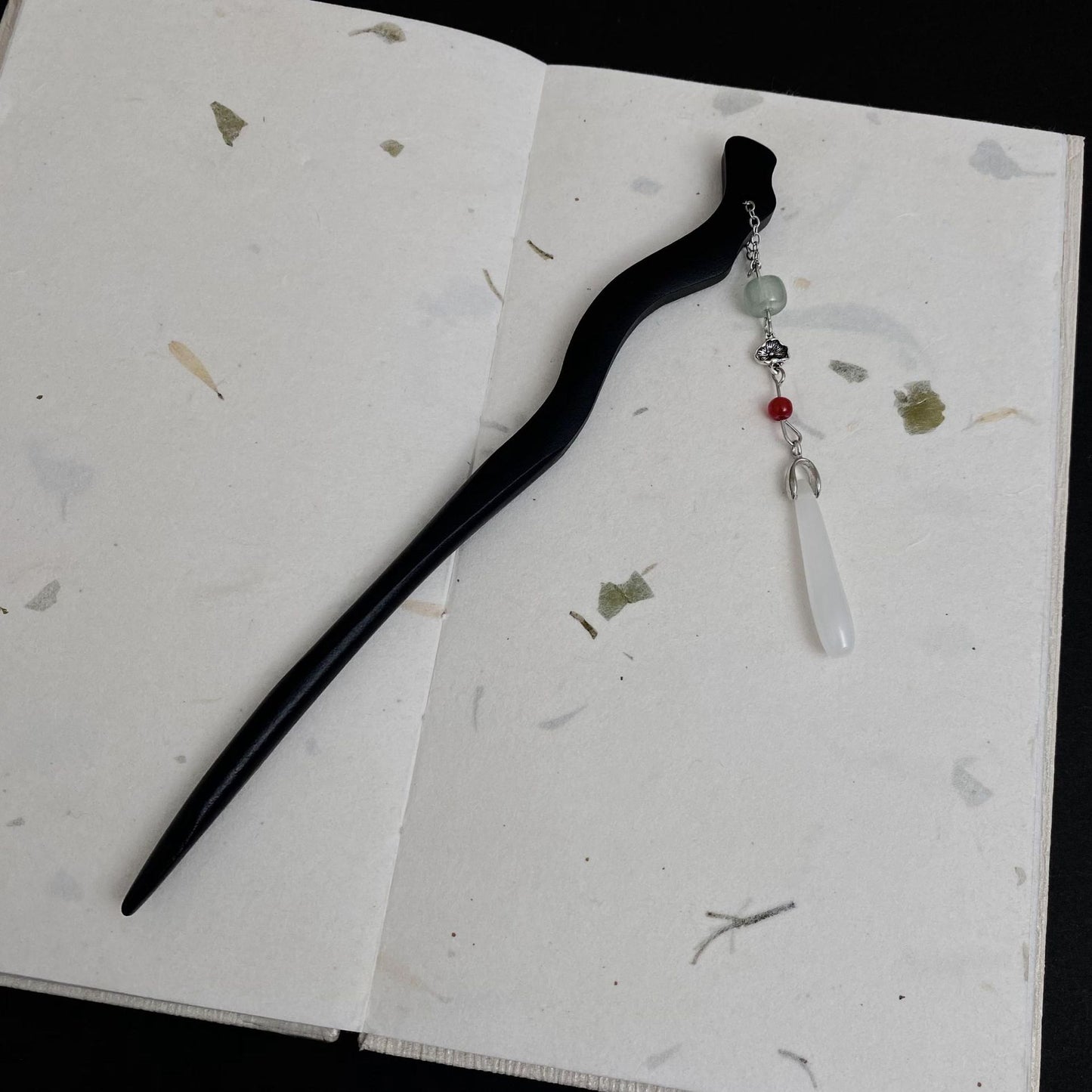 Women's Chinese Style Imitation Jade Beaded Palace Retro Earrings