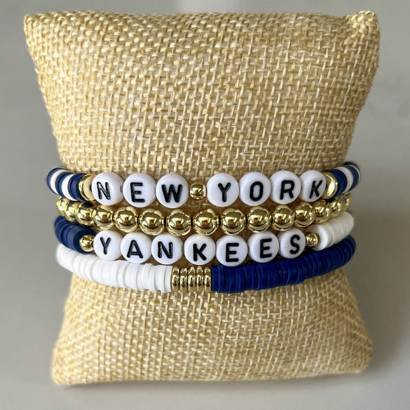 Personality Team Professional Baseball League Letter Bracelets