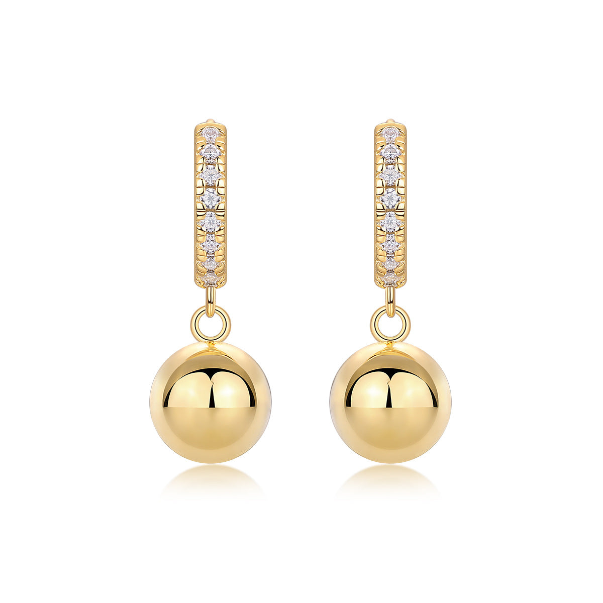 Round Beads Ear Clip Advanced Light Earrings