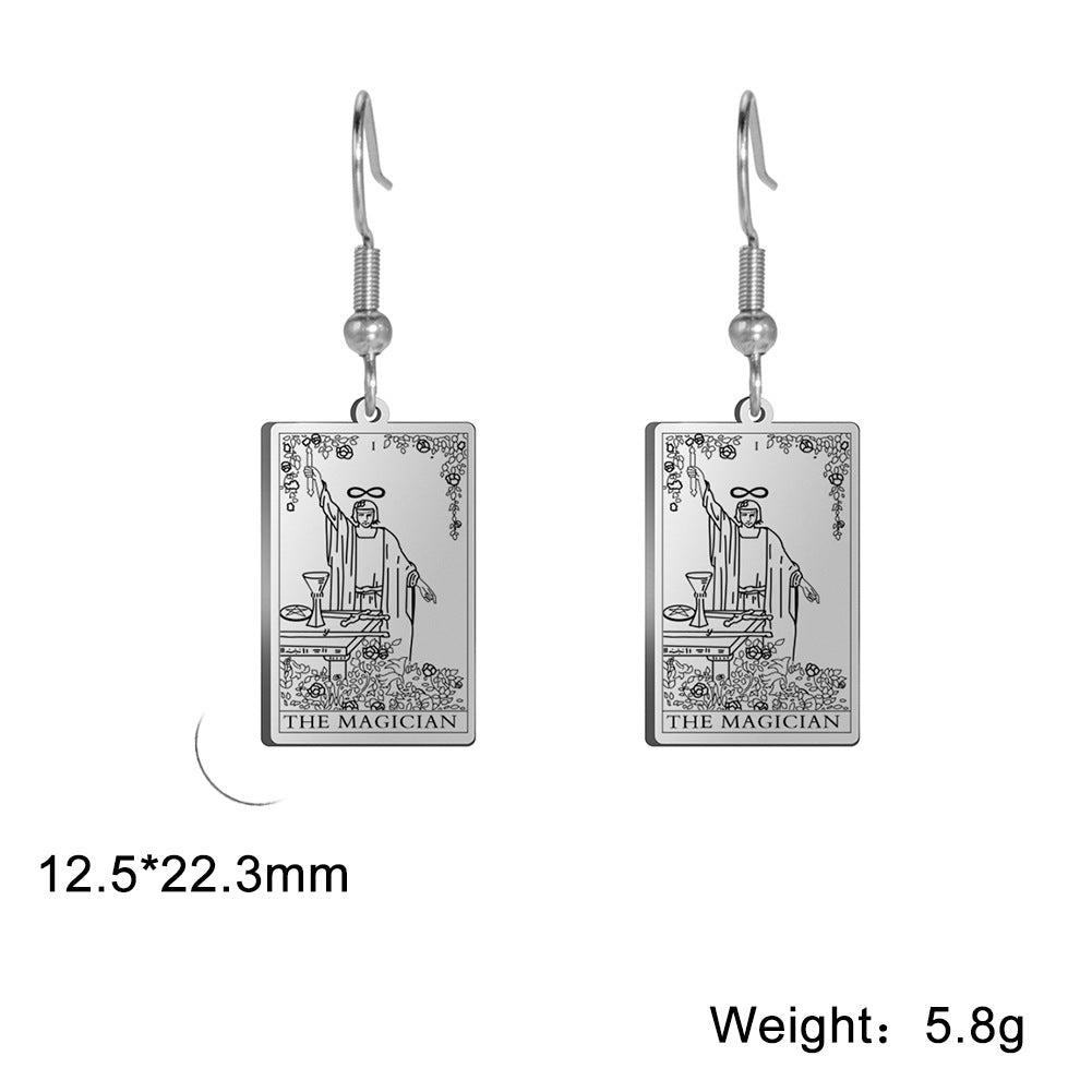 Classic Retro Tarot Series Personality Fashion Earrings