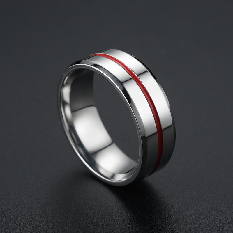 Fashion Simple Titanium Steel Stainless Drop Rings