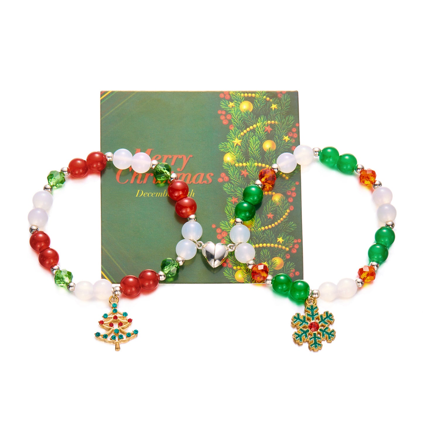 Christmas Couple Fashion Tree Snowflake Garland Bracelets