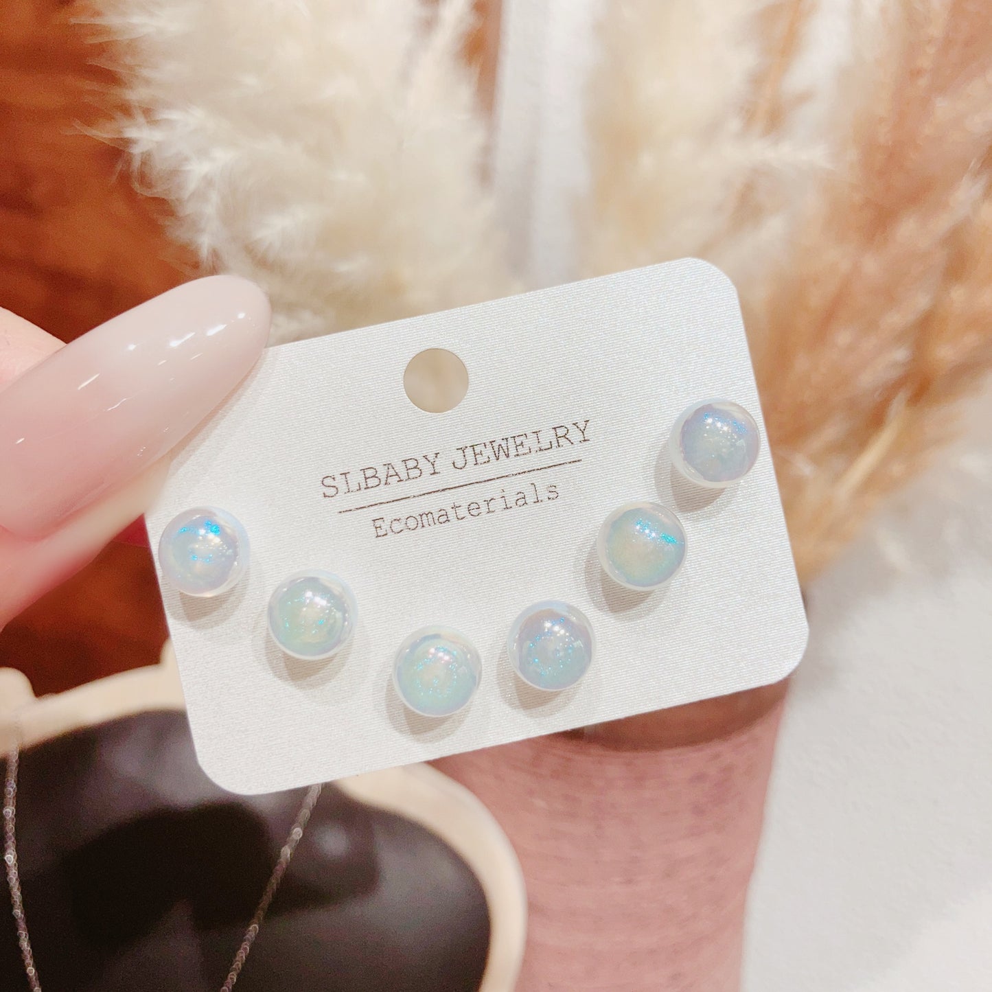 Women's Cool Geometric High-grade Minority Simple Color Stud Earrings
