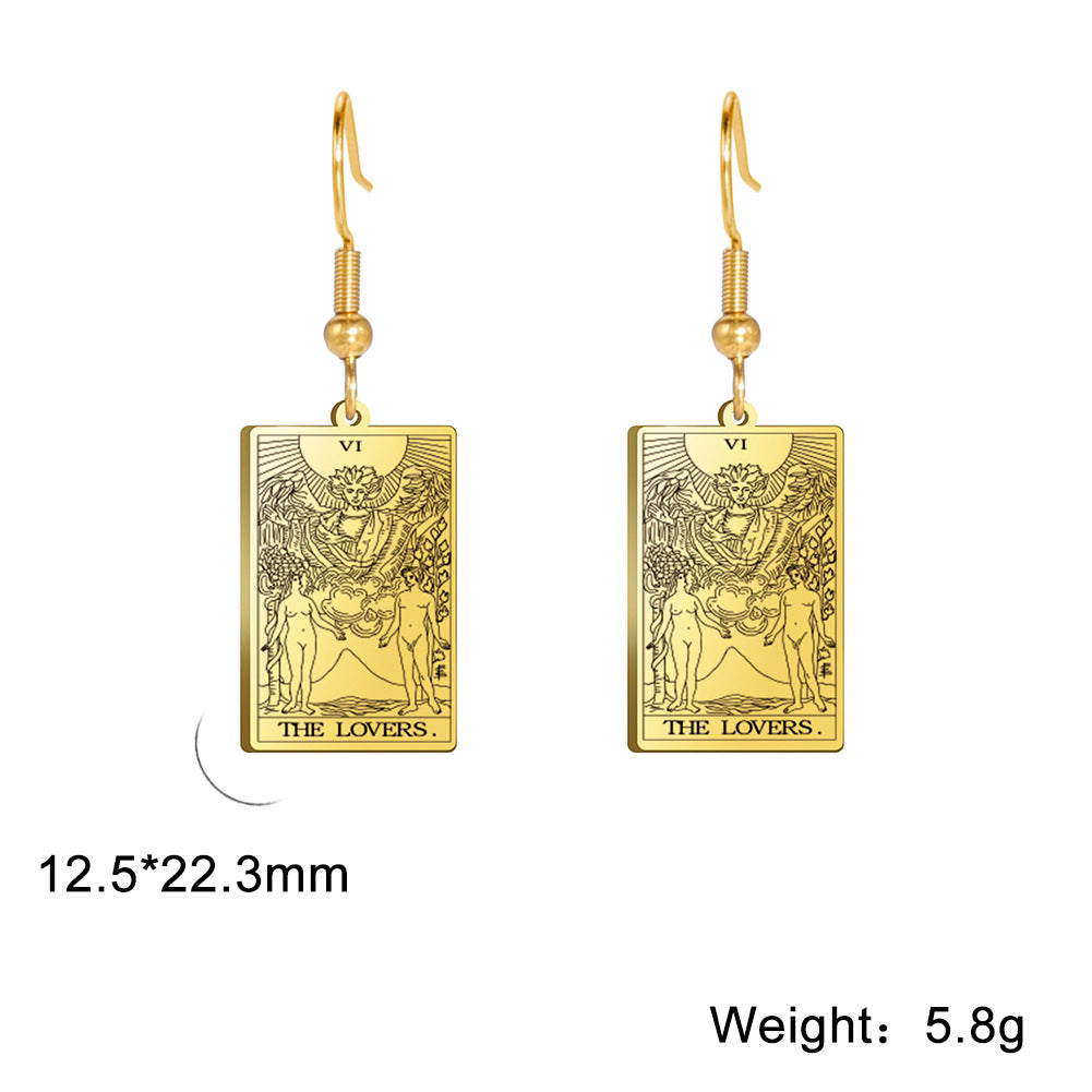 Classic Retro Tarot Series Personality Fashion Earrings