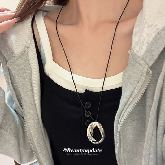 Cold Water Drop Strap Simple Graceful Sweater Chain Pendants