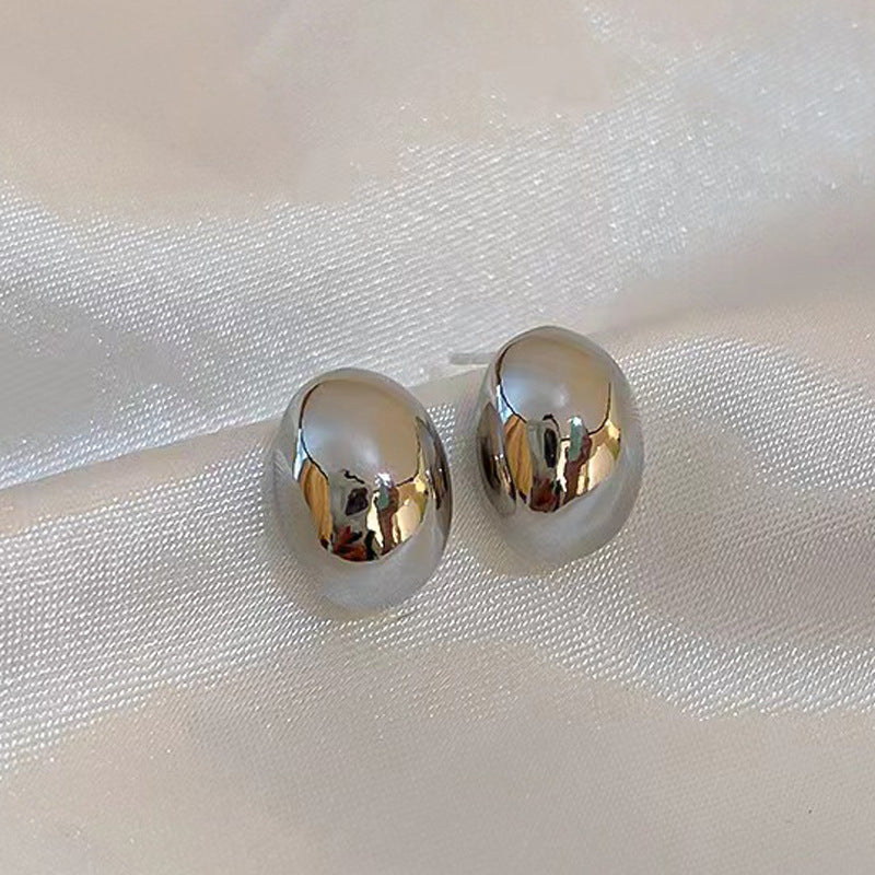 Real Gold Electroplated Sier Needle Little Earrings