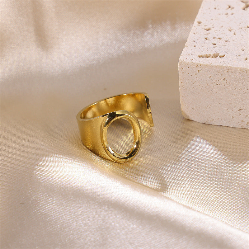 Letters Female Style Fashion Knuckle Personality Vintage Stainless Rings