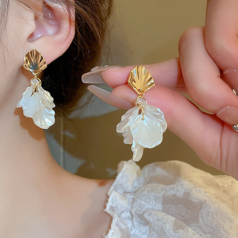 Bow Flower French Entry Lux Trendy Earrings