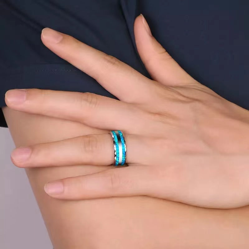 Selling Fashion Double Bevel Cutting Sticker Ring