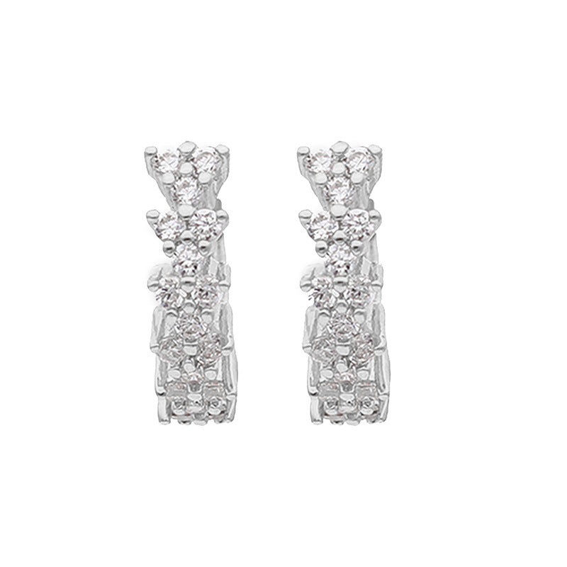 Classic Fashion Popular Golden Flower Twin Earrings